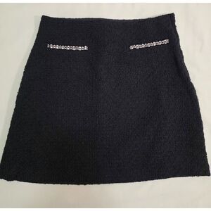 Black/rhinestones Boucle Mini Skirt holidays 4